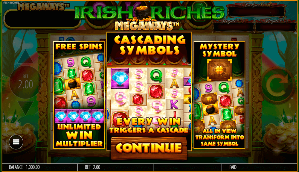 Irish Riches Megaways Key Details