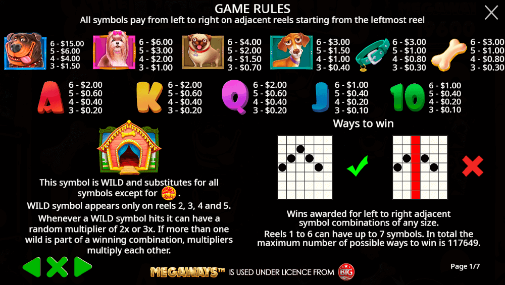 The Dog House Megaways Symbols & Paytable The Dog House Megaways Symbols & Paytable